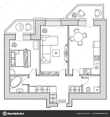 apartment kitchen bedroom floor plan
