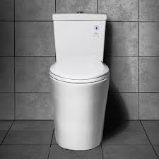 One Piece 0 8 1 6 Gpf Dual Flush Skirted Siphonic White Toilet With Slow Close Seat Water Sense Labled