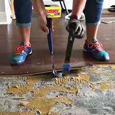 how to remove glued wood flooring easy