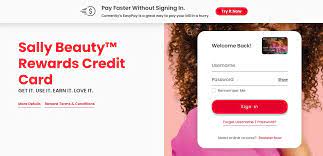 sally beauty credit card log in