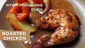 Sekarang tinggal panggang daging ayam menggunakan oven, namun panaskan dulu oven sampai 200 derajat. Cara Membuat Ayam Panggang Oven Roasted Chicken Youtube