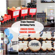 train themed birthday party finger