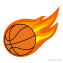 Fire Basketball Cartoon Free PNG Image｜Illustoon