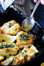 pan fried cod with meuniere sauce