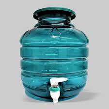 Blue Plastic Water Dispenser Jar