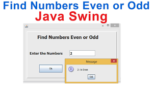 even numbers using java swing