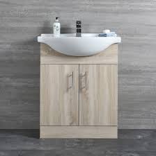 Mobile bagno due lavabi in vendita in arredamento e casalinghi: Mobile Bagno Colore Noce Con Lavabo Integrato E 2 Ante 83 5x65x44cm Classic Oak