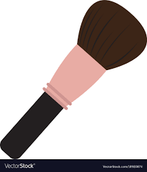 isolated makeup brush royalty free