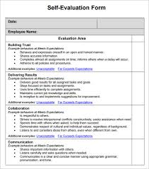 Free Employee Self Evaluation Forms Printable Charlotte Clergy