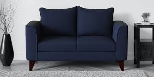 lara 2 seater sofa in navy blue