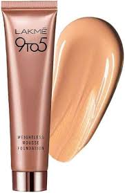 lakme 9to5 weightless mousse foundation