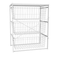 3 drawer close mesh wire basket