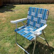 vine folding aluminum chair webbed