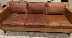 west elm hamilton leather sofa for 800