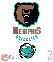 The logo is a bear's head intently looking straight ahead. Memphis Grizzlies Old Logos