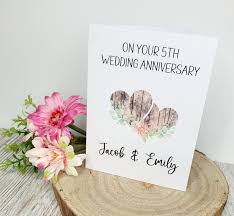 personalised 5th wedding anniversary
