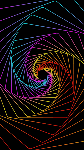 Maybe you would like to learn more about one of these? Wallpaper Spiral Rainbow Lines Black Background Abstract 7680x4320 Uhd 8k Picture Image
