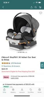 Two Chicco Keyfit 30 Car Seats Caddy