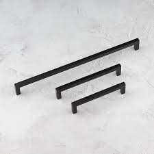 matt black square straight cabinet bar