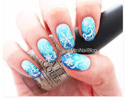 snowflake nail art nailbees