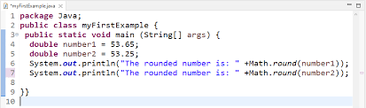 how to use the java math round method