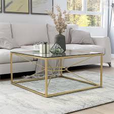 2 Piece Coffee Table Set In Gold