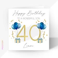 personalised 40th birthday card son