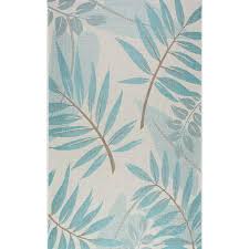Nuloom Trudy Art Deco Leaves Turquoise