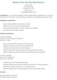 Sample Youth Care Specialist Resume Education Support S Oliviajane Co