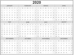 Yearly Calendar Template 2020 With Notes Magic Calendar