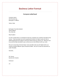 Format For A Business Letter Scrumps