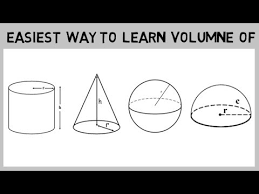 Easiest Way To Learn Volume Of Cylinder Cone Sphere And