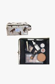 the flat lay co makeup box bag neutral