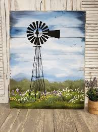 Windmill 3 Piece Large Painting