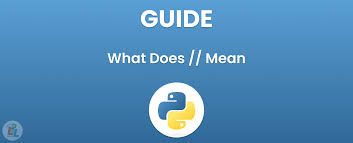 what does mean in python