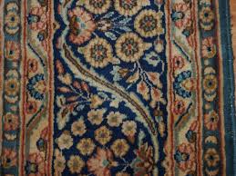 blue rectangle wool rug rug import