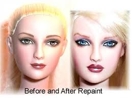 how to repaint barbies and other dolls