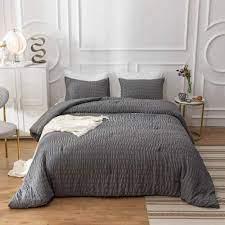 Jumeey Grey Seerer Comforter Set