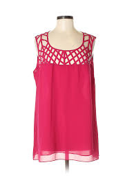 Details About City Chic Women Pink Sleeveless Blouse Sm Plus