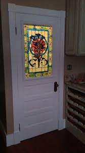 Kitchen Pantry Door With Stained Glass