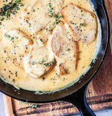 thin pork chops with creamy honey