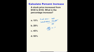 how to calculate percent increase you
