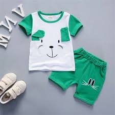 Infant Baby Boys Short Sleeve T Shirt Funny Dog Printed Summer Outfit Set