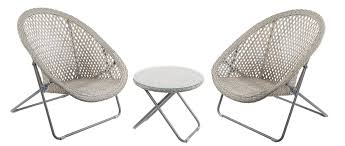 Faux Rattan Set Of 2 Folding Chairs
