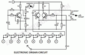 In addition to the symbols, every component on electrical schematics has a unique name and value, which further helps to identify what it represents.component names are usually a combination of one or two letters and sometimes a number. Electronic Organ Circuit Diagram
