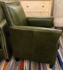We also offer other leather furniture pieces, including sofas, loveseats and sectionals. Pair Green Leather Club Chairs Antique And Art Consignment Highwood Anna S Mostly Mahogany
