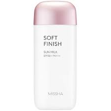 missha soft finish sun milk spf50 pa