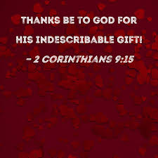 2 corinthians 9 15 thanks be to for