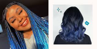 Blue, teal, purple, black, white. 30 Best Blue Ombre Hair Color Ideas To Try In 2021