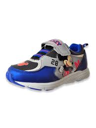 Disney Mickey Mouse Boys Light Up Sneakers Sizes 7 12 Ebay